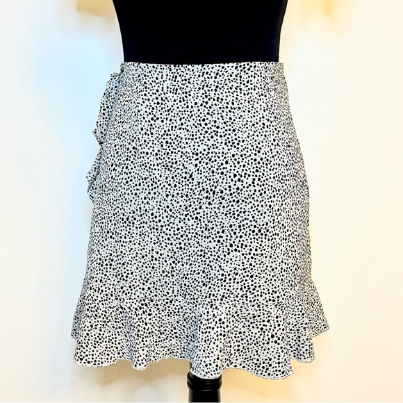 Relipop Leopard Wrap Skirt. Coquette Y2K Ruffle Mini. Size Small. - Picture 5 of 9